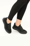 Black Mesh Lightweight Flexible Narrow Fit Womens Sneakers Flexible G