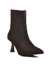 Brown Suede Fleece Genuine Leather Womens High Heel Boots DS-60 Z