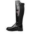 Black Wrinkled Stretch Flexible Ankle Womens Boots PC-52066 Z