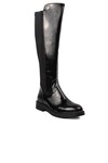 Black Wrinkled Stretch Flexible Ankle Womens Boots PC-52066 Z