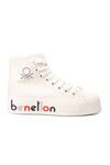 White Ankle-Length Womens Sneakers BN-30820 Z