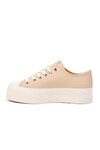 Beige Lace-Up Womens Sneakers BN-30867 Z