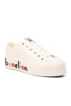 White Lace-Up Womens Sneakers BN-30867 Z