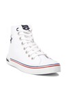 White Ankle-Length Womens Sneakers PO-10141 Z