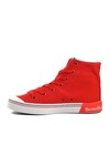 Red Ankle-Length Womens Sneakers PO-10141 Z