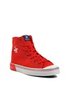Red Ankle-Length Womens Sneakers PO-10141 Z