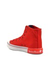 Red Ankle-Length Womens Sneakers PO-10141 Z