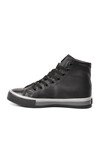 Black Skin Ankle Length Womens Sneakers BN-30726 Z