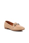 Beige Womens Genuine Leather Casual Shoes CPR-23024 Z