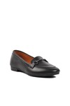 Black Womens Genuine Leather Casual Shoes CPR-23024 Z