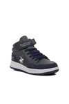Navy Blue Velcro Unisex Kids Ankle Sneaker PO-10302-1 F