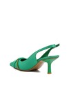 Green Satin Womens Evening Shoes K629 Z