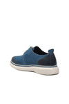حذاء رجالي كاجوال من الجلد الطبيعي باللون الأزرق 13804 M