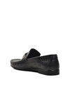 Black Genuine Leather Mens Loafer Shoes 25104 M
