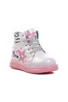 White Pink Zippered Girls Boots Sirius P