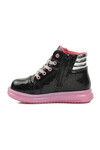 Black Pink Zippered Girls Boots Sirius P