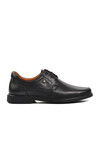 Black Wide-Mould Orthopedic Genuine Leather Mens Casual Shoes 061601 M