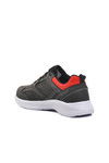 Gima G Black Red Lace-Up Lightweight Flexible Unisex Sneakers