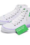 Beyaz-Lila  Kadın Spor Ayakkabı Bn-30189 G