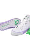 Beyaz-Lila  Kadın Spor Ayakkabı Bn-30189 G