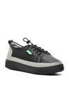 Black Faux Leather Womens Sneakers BN-30366 Z