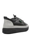Black Faux Leather Womens Sneakers BN-30366 Z