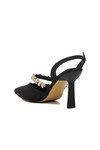 Black Satin Womens Evening Shoes 544012 Z