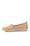 Beige Genuine Leather Anatomic Womens Casual Shoes 7233-1 Z