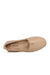Beige Genuine Leather Anatomic Womens Casual Shoes 7233-1 Z