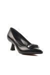 Black Skin Womens High Heel Shoes 357101 Z