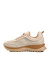 Beige Genuine Leather Womens Sneakers D1 Z