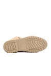 حذاء نسائي من الجلد البيج مبطن بالفرو 525343 Z