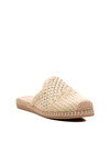 Beige Knitted Lightweight Knitwear Womens Slippers 542023 Z