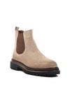 Beige Nubuck Genuine Leather Mens Chelsea Boots Br-44001 M