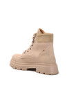 Beige Lace-Up Womens Boots FO223 G