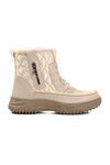 Beige Fur-lined Womens Boots K108906 Z