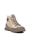 Beige Patent Leather Lace-Up Womens Boots 24K311-4 Z