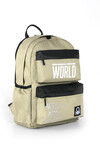 Beige-Black Unisex Backpack 03837