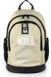 Beige-Black Unisex Backpack 03838