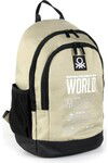 Beige-Black Unisex Backpack 03838