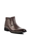 Brown Genuine Leather Mens Boots 02356 M