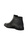 Black Genuine Leather Mens Boots 02356 M