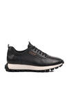 Black Genuine Leather Mens Casual Shoes 252572 M