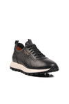 Black Genuine Leather Mens Casual Shoes 252572 M