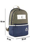 Khaki-Navy Unisex Backpack 03859