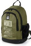 Khaki-Black Unisex Backpack 03826