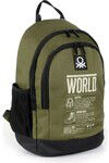 Khaki-Black Unisex Backpack 03826
