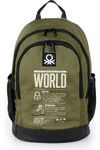 Khaki-Black Unisex Backpack 03826