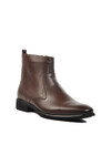 Brown Genuine Leather Mens Boots 00705 M