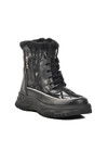 Black Fur Lined Womens Boots K108906 Z